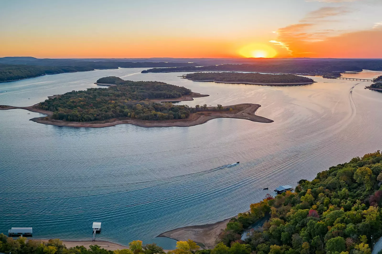 Lake of the Ozarks at sunset